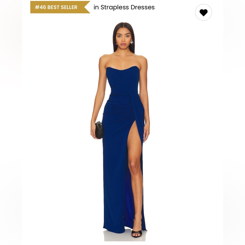 Katie May Royal Blue Strapless Dress